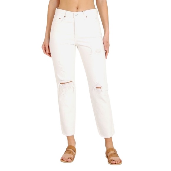 Levi’s Premium Wedgie Icon Fit Ankle Cropped Ripped
Distressed 25 White - Picture 16 of 16
